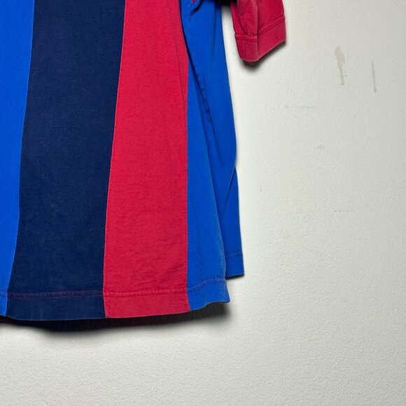 American Heritage Trail VTG 90s Polo Shirt Short Sleeve Men XL Striped Red Blue - Picture 10 of 10